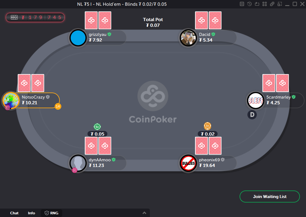 Coin poker deals