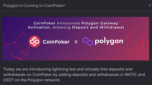 CoinPoker Withdrawals