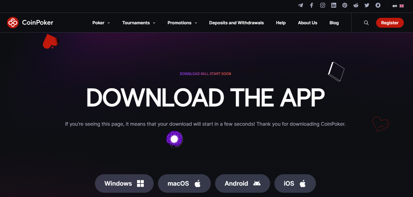 Download CoinPoker App